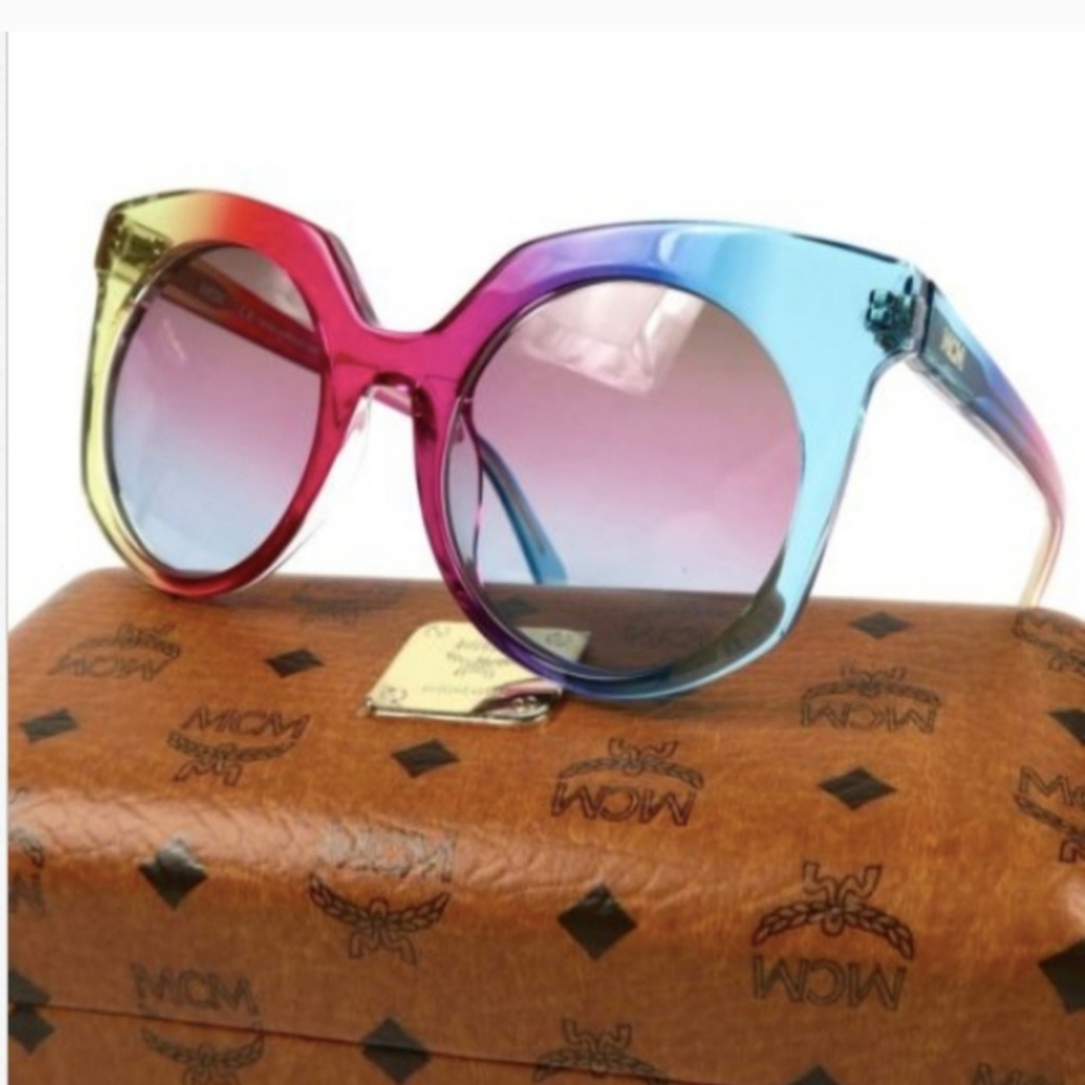 MCM Punk Rainbow Cat-Eye Sunglasses RARE - Picture 1 of 14